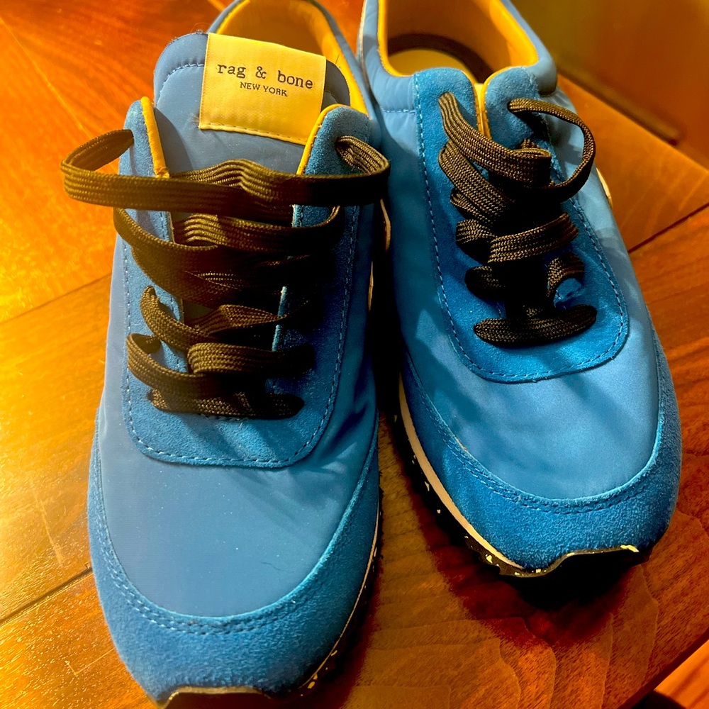 Brand new never worn limited blue rag & bone retro runner 8.5